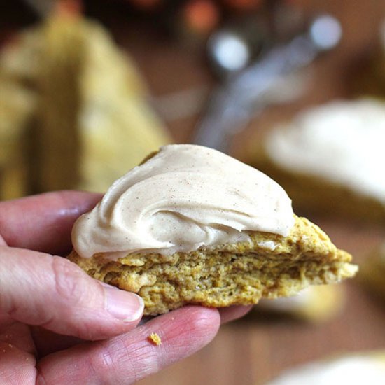 Mini Glazed Pumpkin Scones