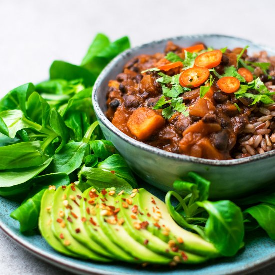 Vegan Chipotle Black Bean Stew