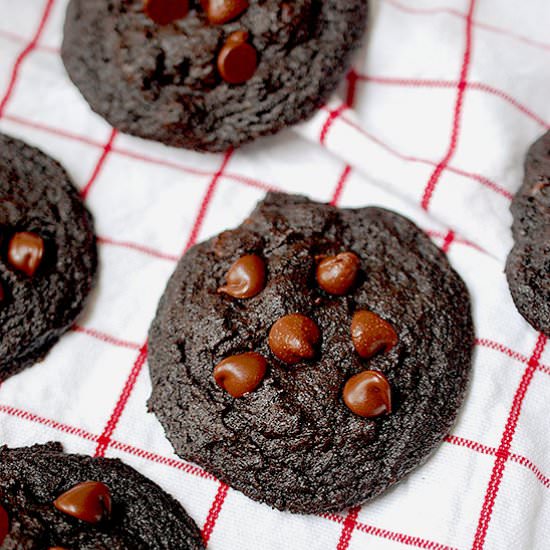 Double chocolate mint cookies