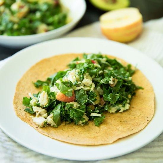 Autumn Kale Chicken Salad