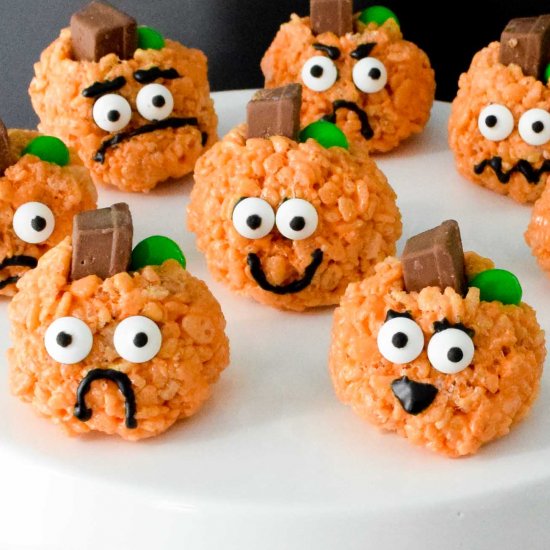 Rice Krispie Treats Pumpkins