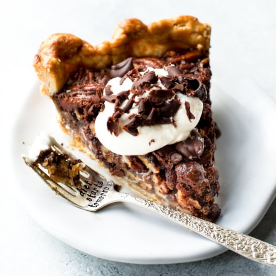 Dark Chocolate Pecan Pie