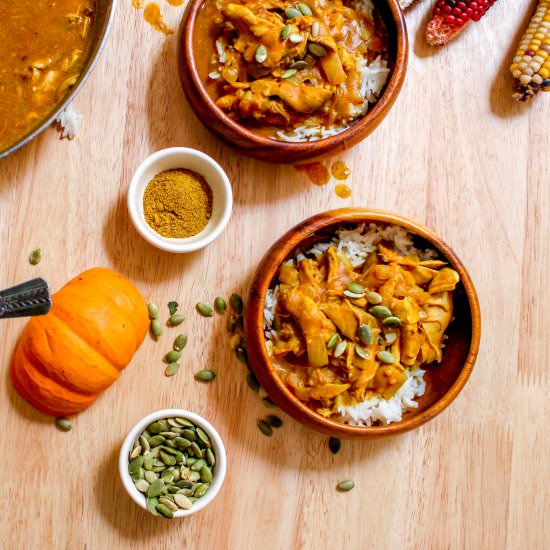 Creamy Pumpkin Chicken Curry