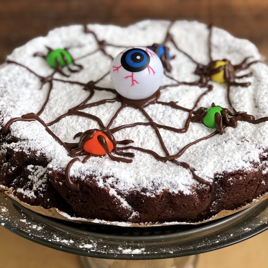 Spider Web Chocolate Cake