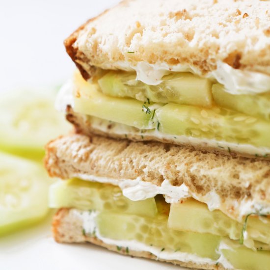 Cucumber Cream Cheese Sandwich