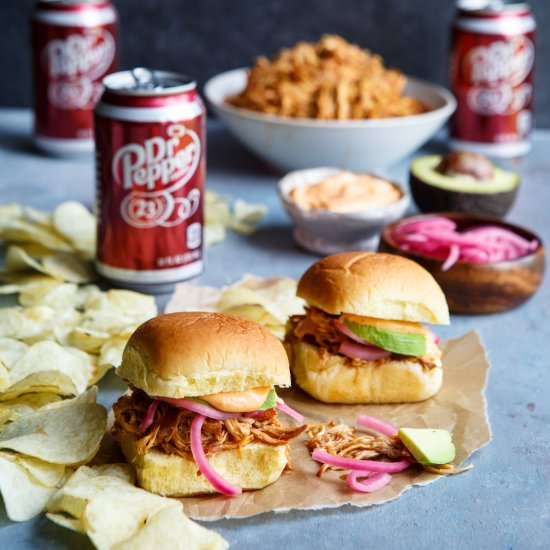 Slow Cooker Dr Pepper Sliders