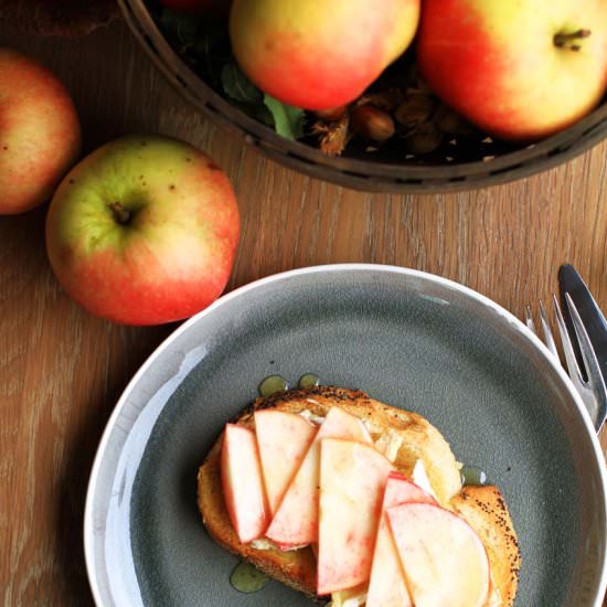 Apple Honey Brie Toast