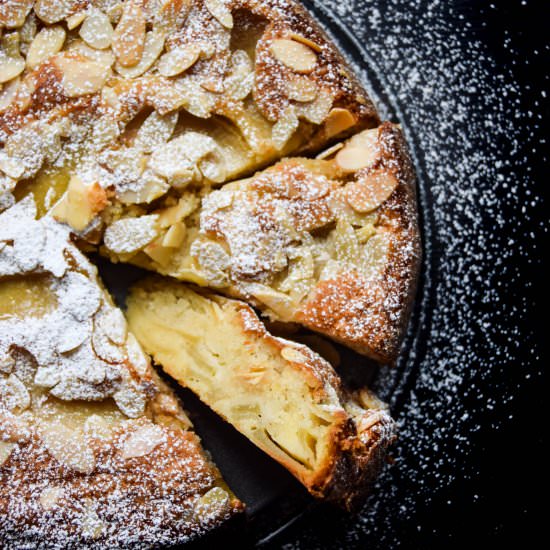 french apple almond cake