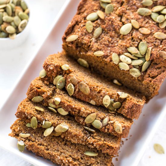 Gluten-Free + Vegan Pumpkin Bread