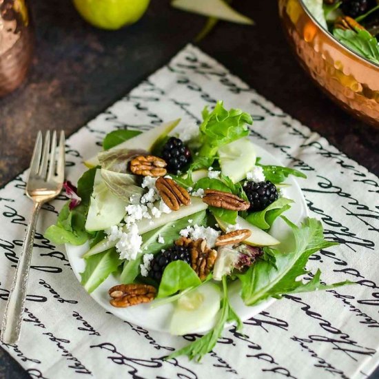 Fall Salad w/ Pears & Blackberries