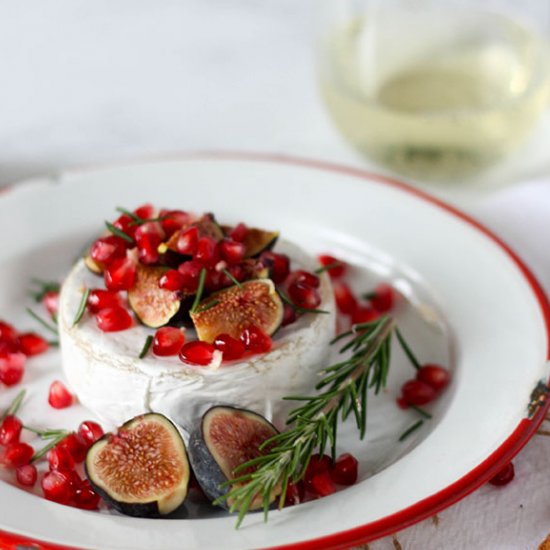 Baked Brie with Fig & Pomegranate