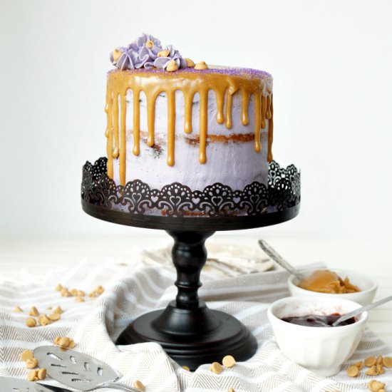 Peanut Butter Jelly Layer Cake