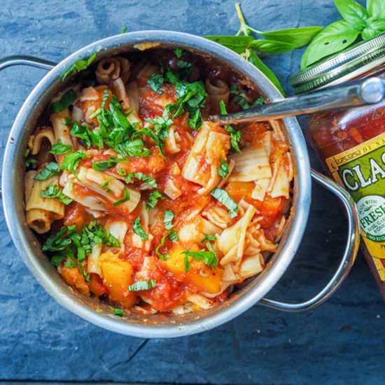 Easy Tomato Pumpkin Pasta