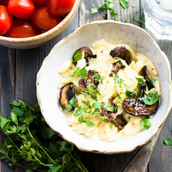 Brie and Mushroom Orzotto