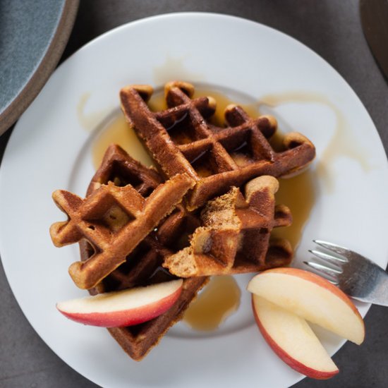 Pumpkin Almond Waffles