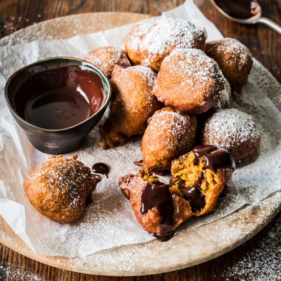 Spiced Pumpkin Drop Doughnuts