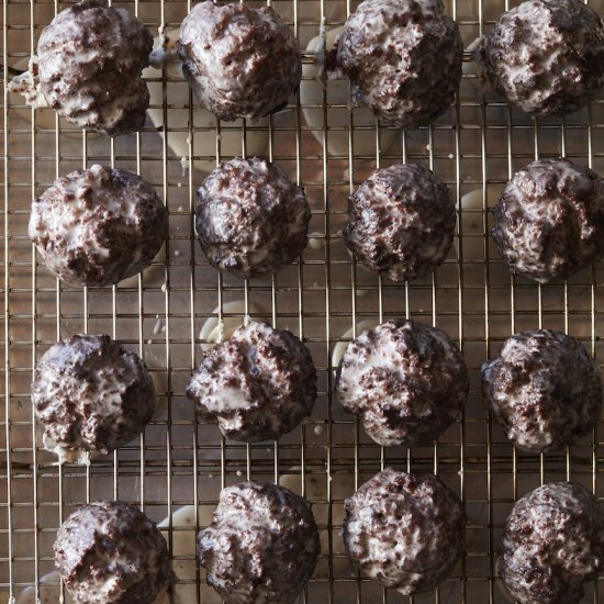 Glazed Chocolate Donut Holes