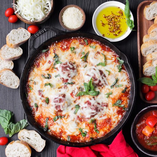 One Skillet Meatballs & Peppers