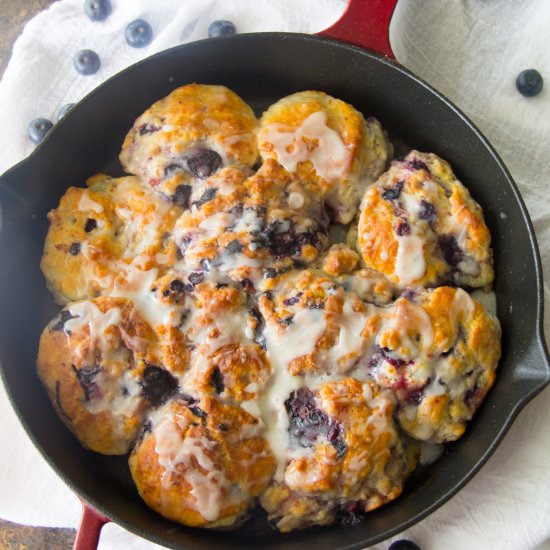 Glazed Blueberry Biscuits