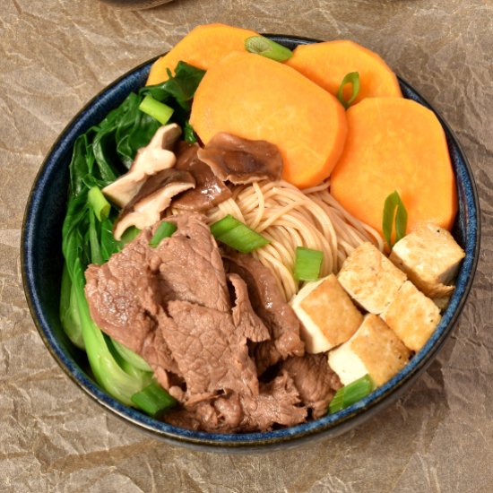 Beef Sukiyaki with Pan Fried Tofu