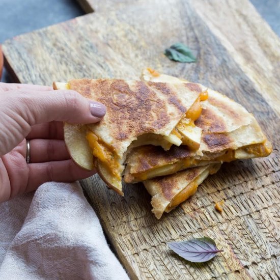 Creamy Pumpkin Apple Quesadillas