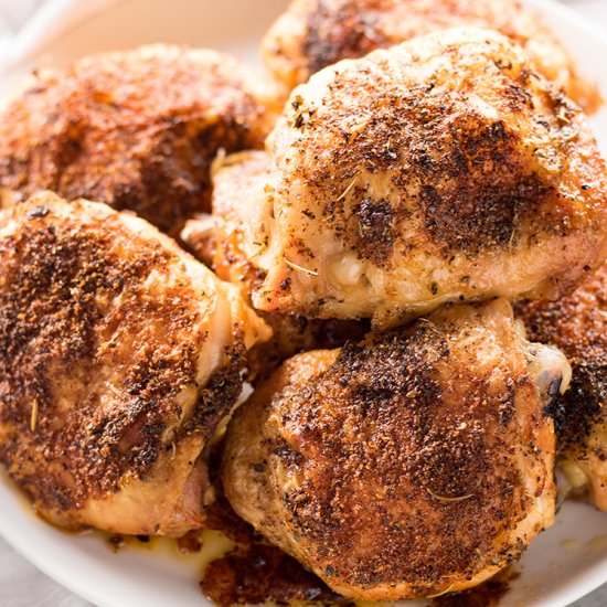 Crispy Baked Chicken Thighs