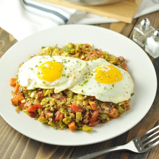 Brussels Sprout & Sweet Potato Hash