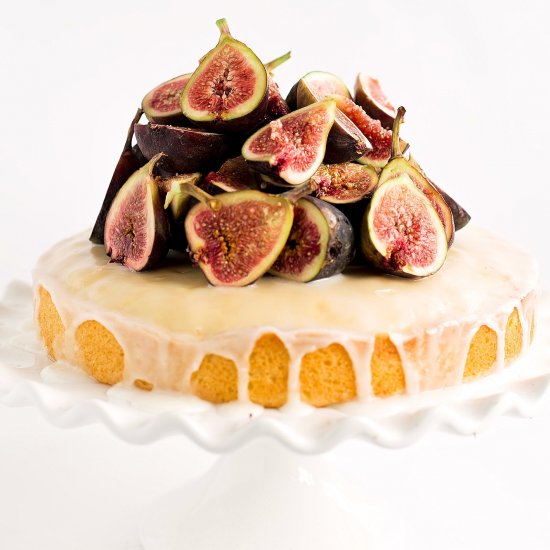 Simple Lemon Cake w/ Fresh Figs