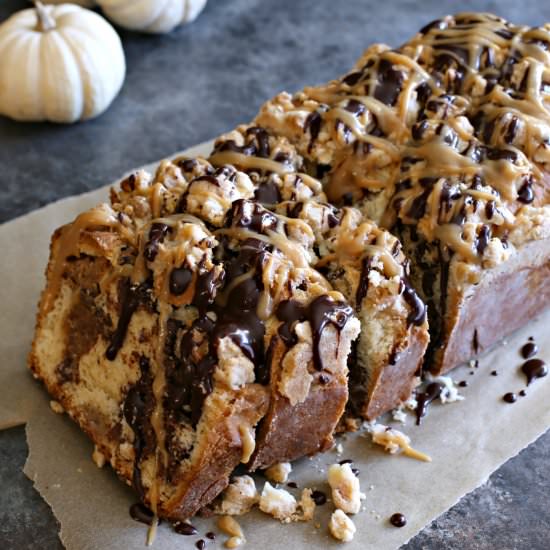 Chocolate Peanut Butter Crumb Babka