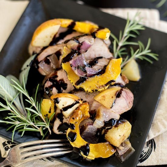 One Pan Pork with Squash