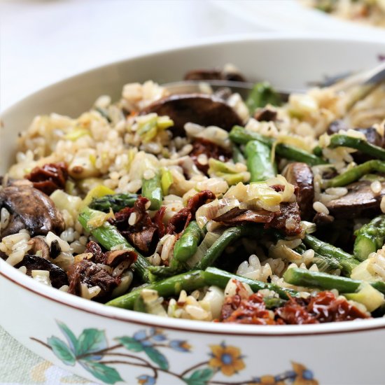 Asparagus Mushroom Risotto