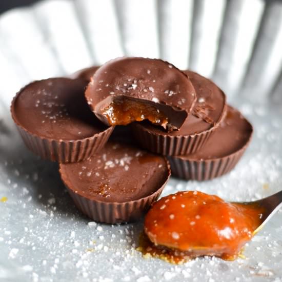 Dark Chocolate Pumpkin Butter Cups