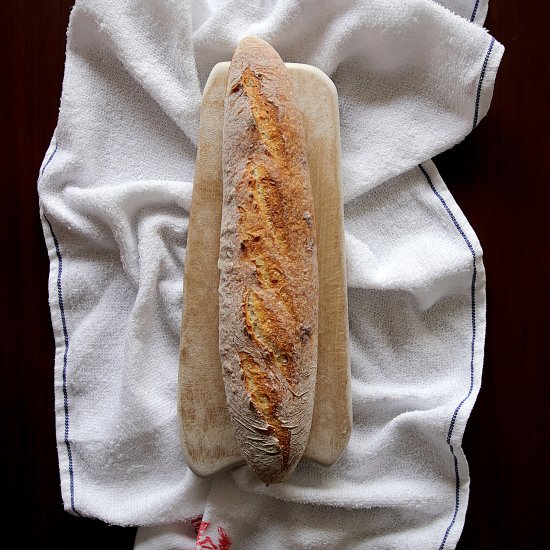 Homemade Sourdough Baguette