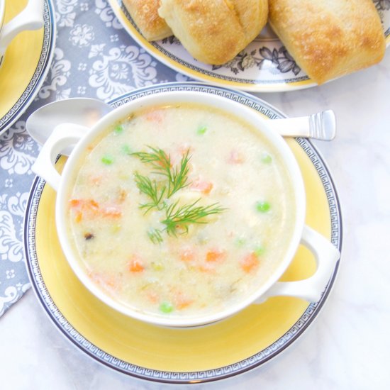 Homemade Potato Dumpling Soup