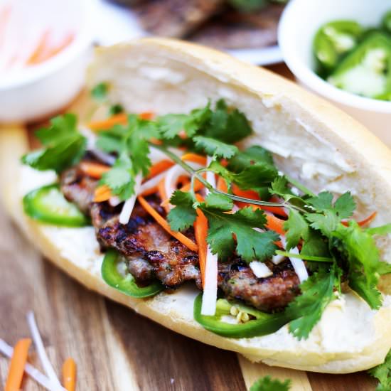 Banh Mi with Lemongrass Meatballs