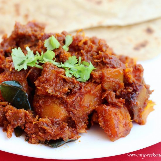 Indian Pumpkin Fry/ Kaddu ki Sabzi