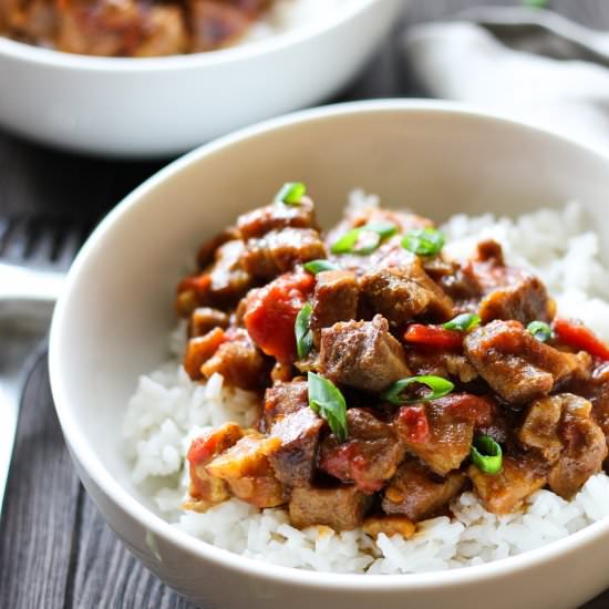 Coconut Milk Pork Skillet