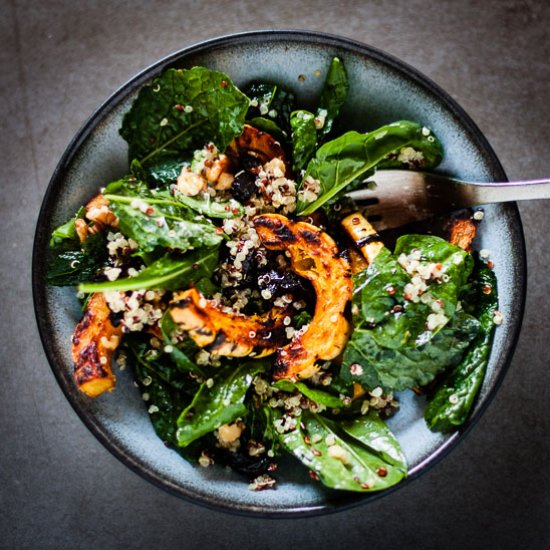 Roasted Squash, Kale, & Prune Salad