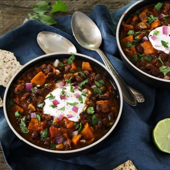 Sweet Potato Black Bean Chili