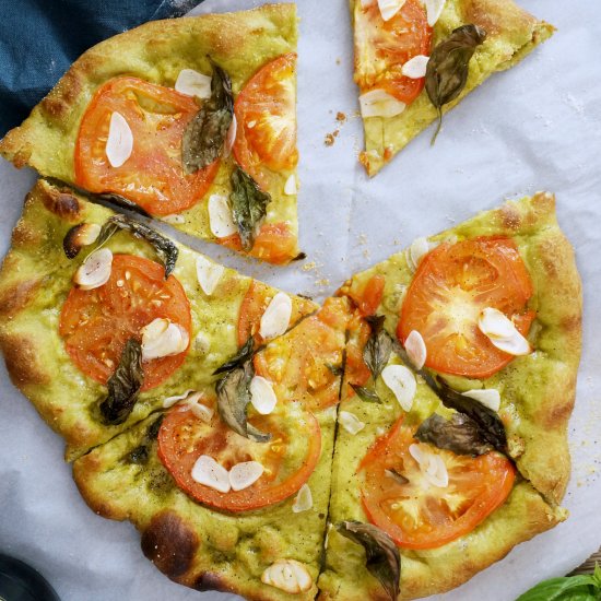 Thin Crust Tomato Basil Pizza