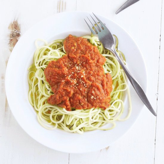 Zucchini with Pumpkin Sage Alfredo