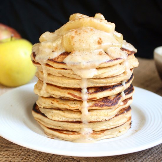 Caramel Apple Whole Wheat Pancakes