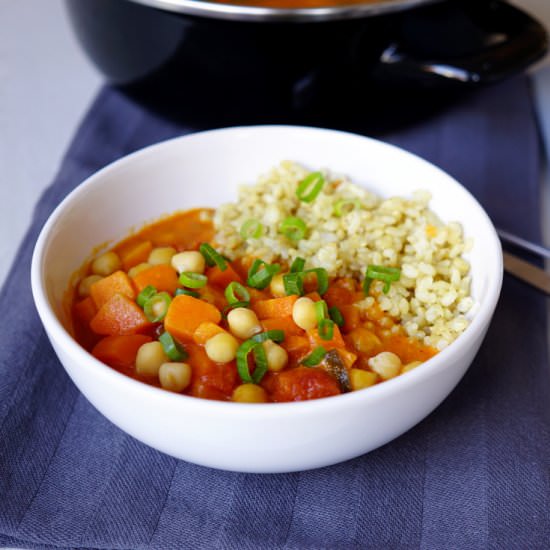 Sweet Potato,Carrot&Chickpea Curry