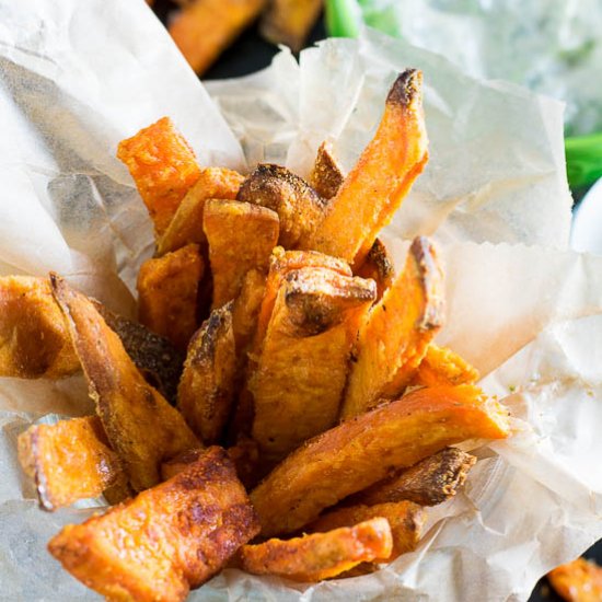 Sweet Potato Fries with Dill Dip