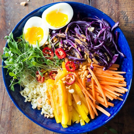 Ramen Noodle Salad + Peanut Sauce