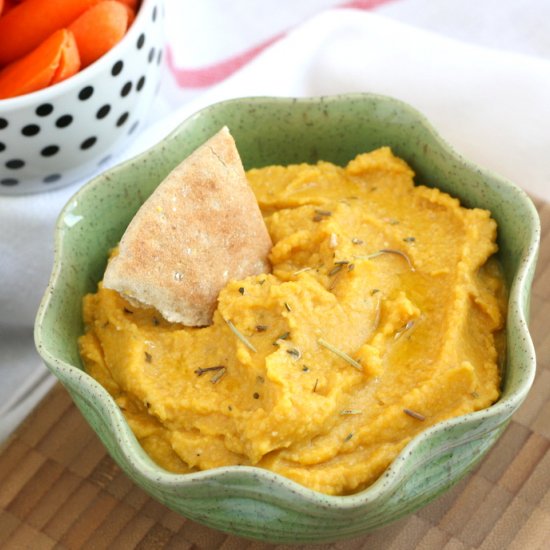 Pumpkin Hummus with Herbes de Prove