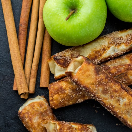 Healthy Apple Pie Egg Rolls