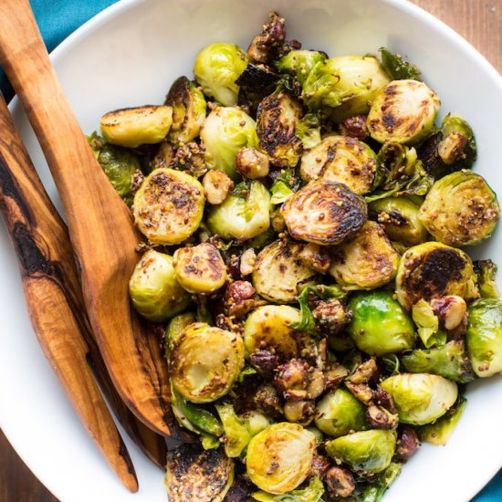 Sautéed Brussels Sprouts with Mustard