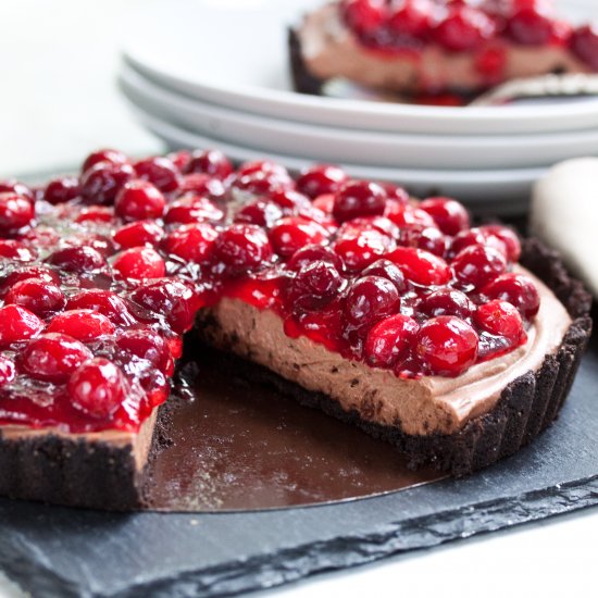 Cocoa Cranberry Cream Tart