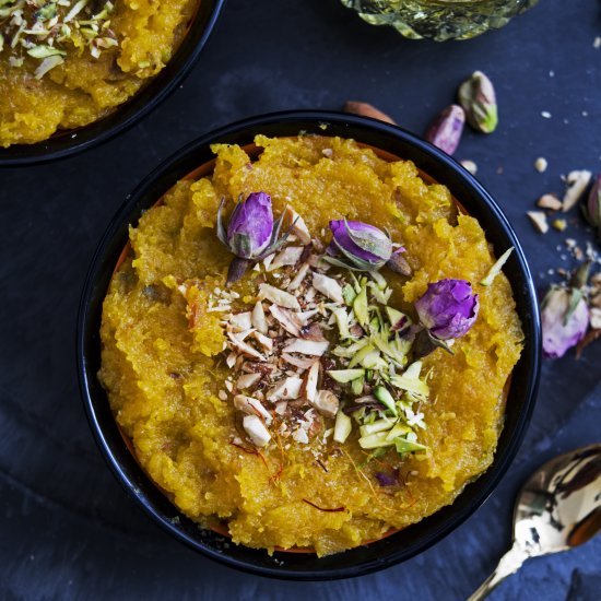 Rose Flavored Pumpkin Halwa